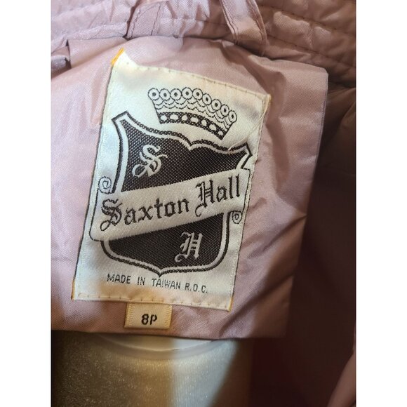 Vintage Saxton Hall Women's Size 8 Mauve Rain Jacket Windbreaker Button Front - Picture 5 of 10